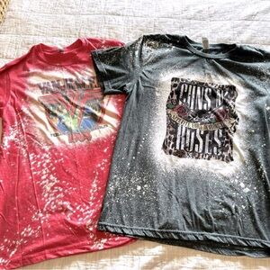 Set of TWO band shirts - Van Halen and GNR